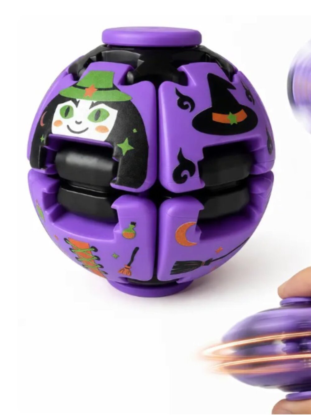 Halloween Rotating Fidget Ball Toy-Witch